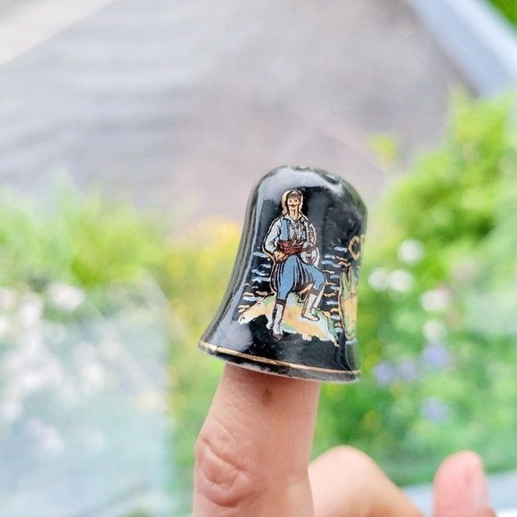 Vintage Greek Peasant Crete Map Thimble - Picture 6 of 8